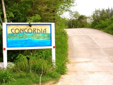 Concordia Resort Entry sign.  2009